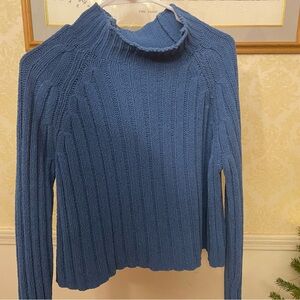 American Eagle Outfitters Blue Cowl Neck Sweater